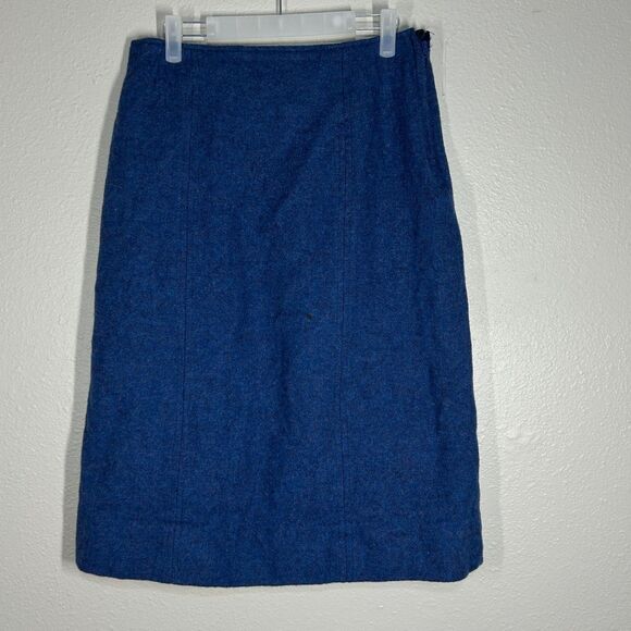 Orvis Dresses & Skirts - Orvis Skirt‎ Womens 16 Shetland Wool Blue Straight Knee Length Lined Vintage